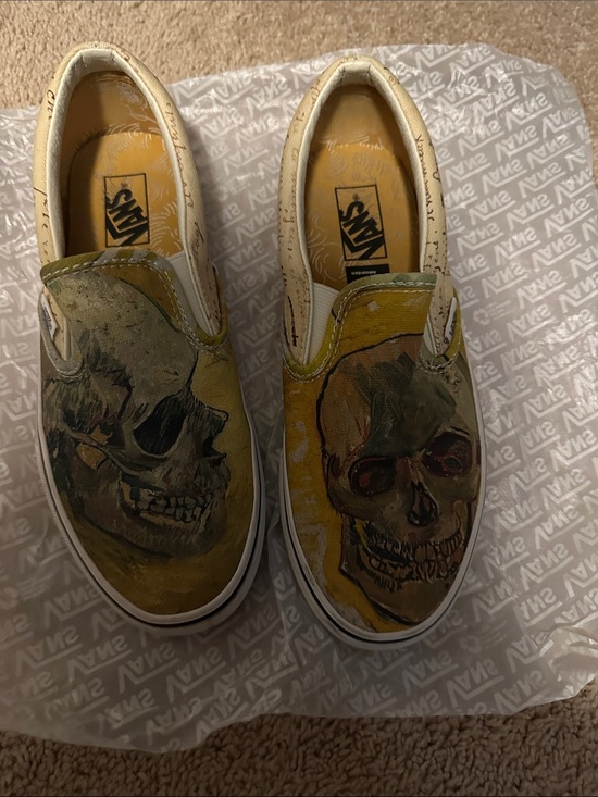 Vans Shoes - Vans Kids Yellow Skull Slip-On Sneakers